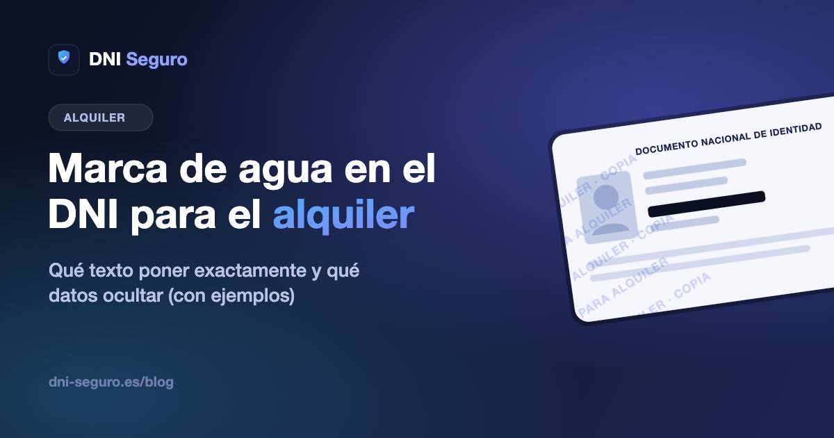 Marca de agua en el DNI para el alquiler